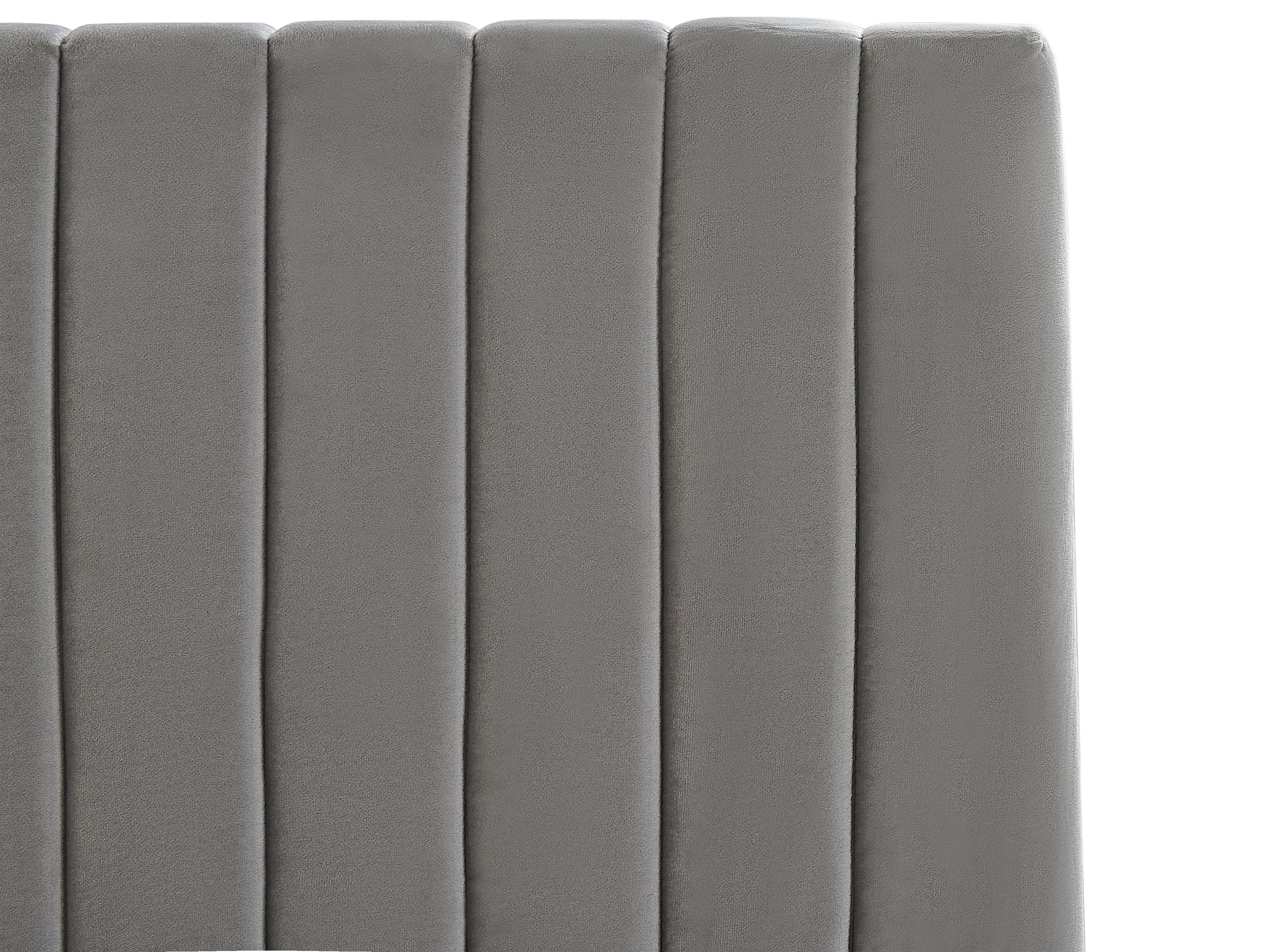 Bed met opbergruimte Fluweel VION 180 x 200 cm Grijs