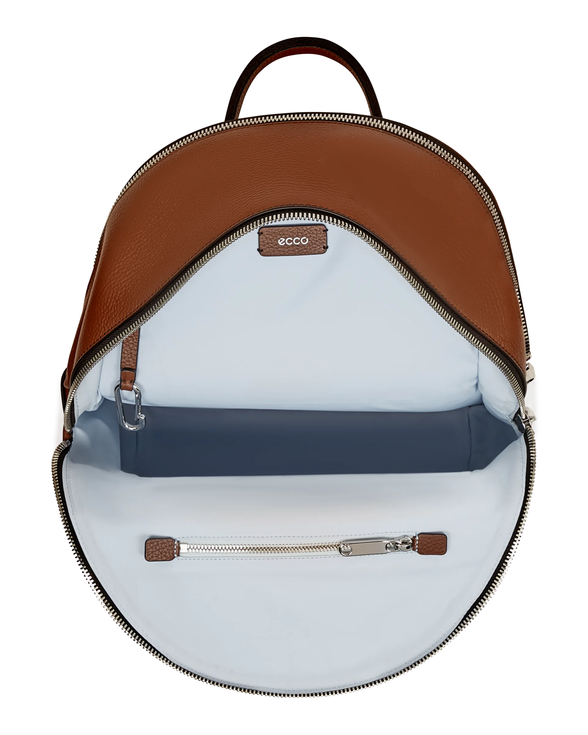 ECCO Round Pack Rucksack aus Leder Braun 43X30X17 cm