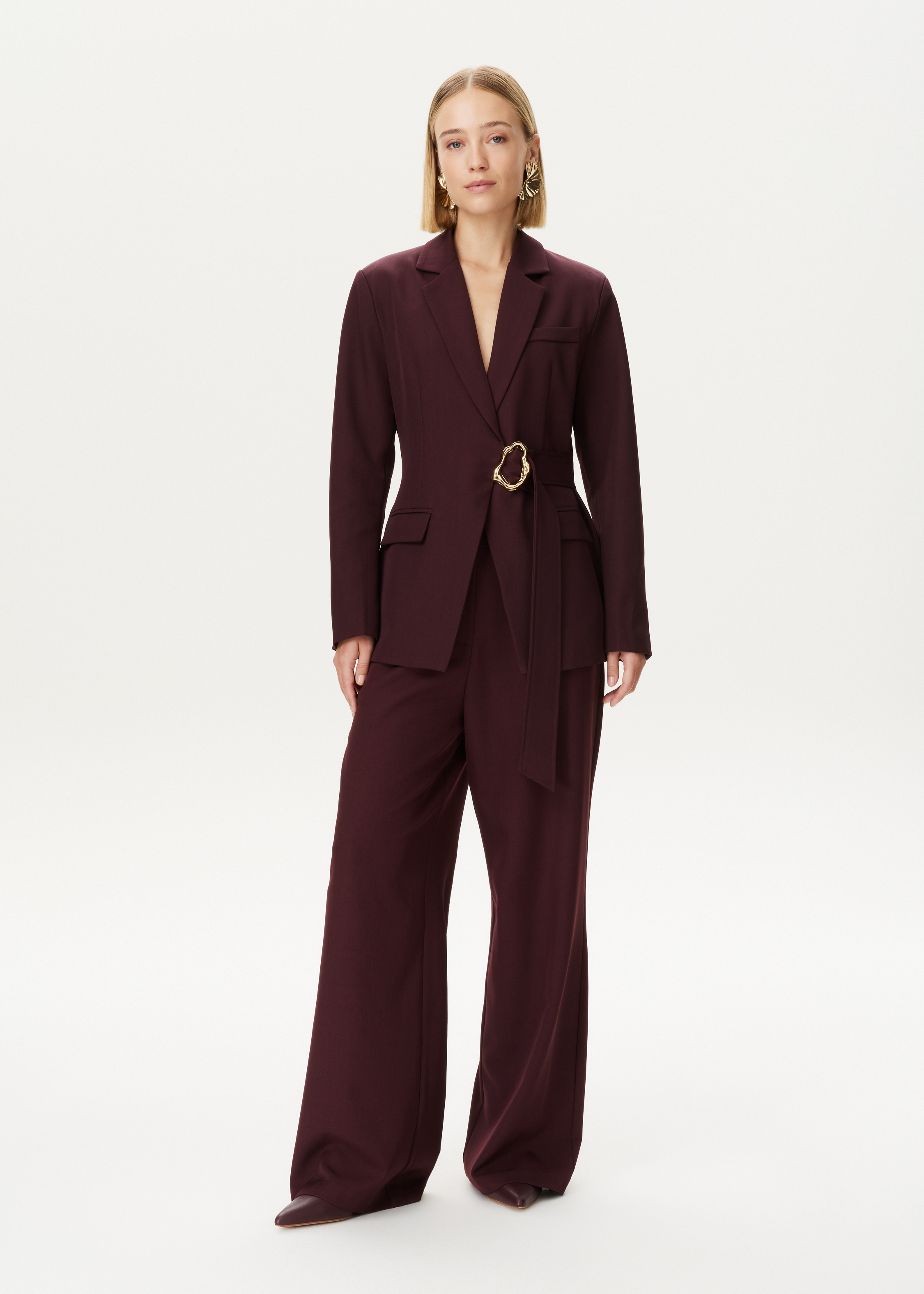 Pantalon met wide leg