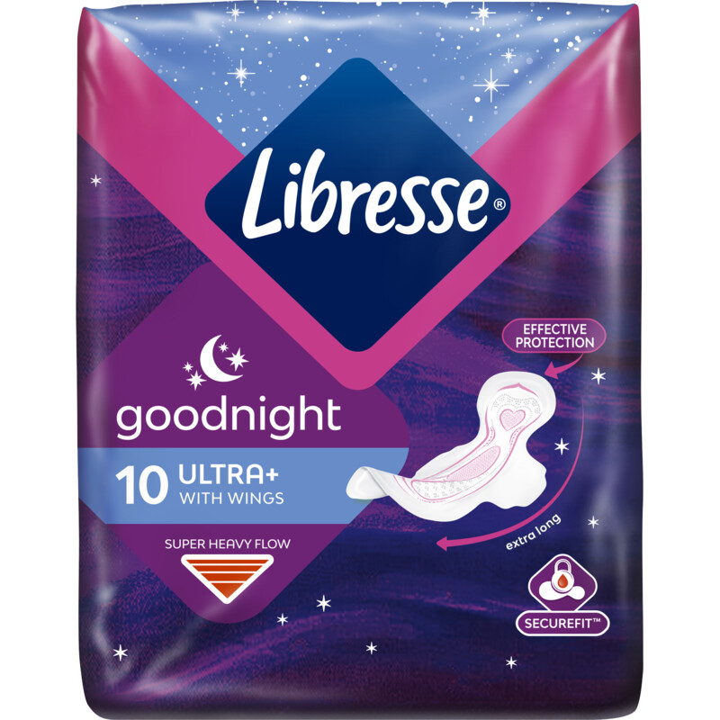 Libresse Goodnight ultra+ wings maandverband