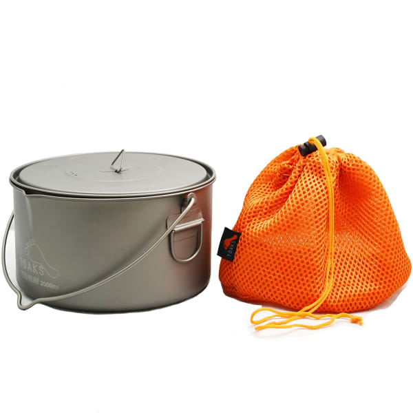Popote randonnée TOAKS TITANIUM 2000ML POT WITH BAIL HANDLE