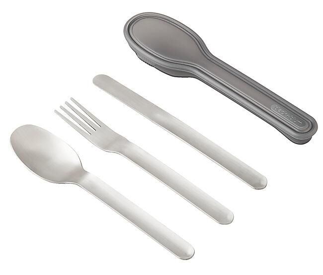 BLACK AND BLUM - COUVERTS INOX 3 PIECES + ETUI