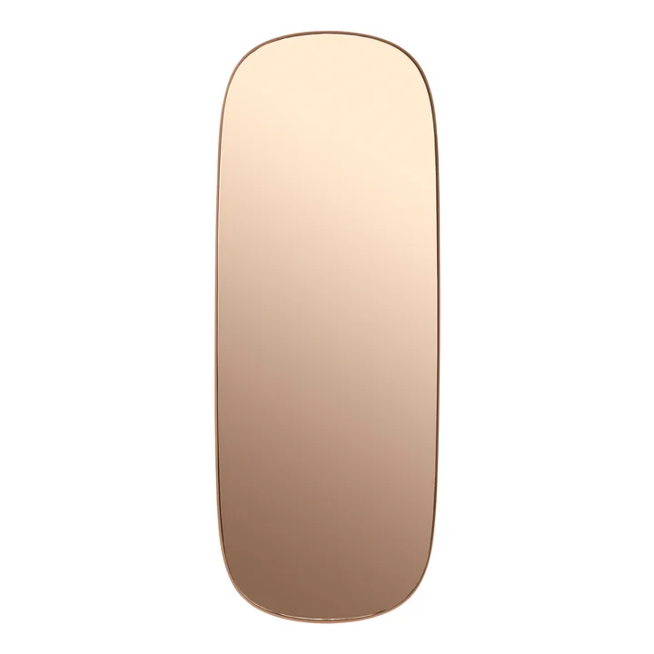 Muuto - Framed Mirror, gross, rosa / rosa Glas