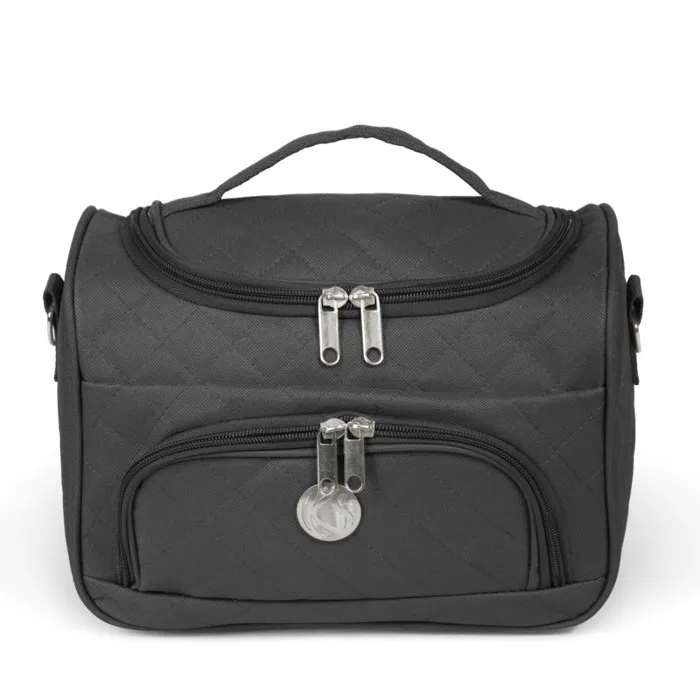 VANITYS TEXTILE MULTIPOCHES ZIPPEES NOIR GM 24X34X26 CM