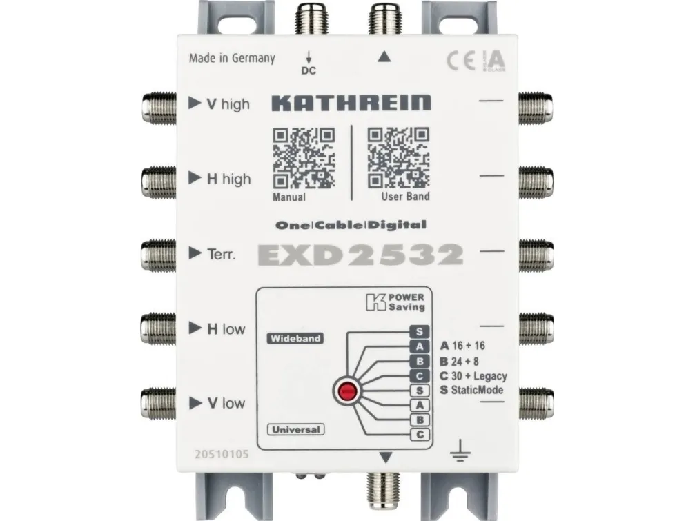 Kathrein EXD 2532, 5 inputs, 32 outputs, 300 - 2350 MHz, 5 - 862 MHz, 1,5 dB, 3 dB