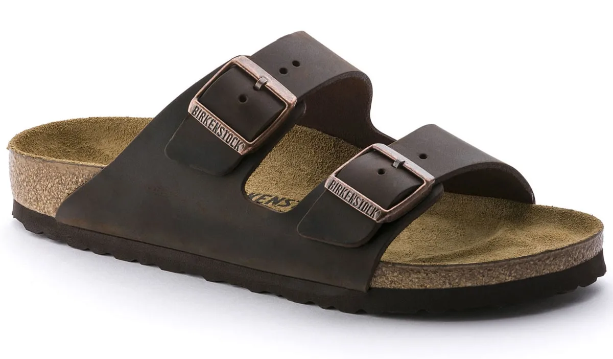 Birkenstock Unisex Arizona Oiled Leather Narrow Habana
