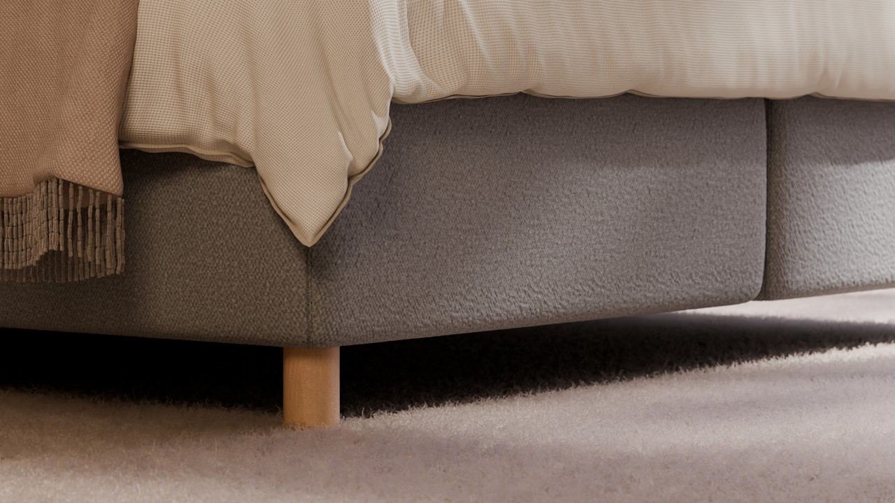 Boxspring Flow met Kårlsson Excellence matras - Wool look light grey