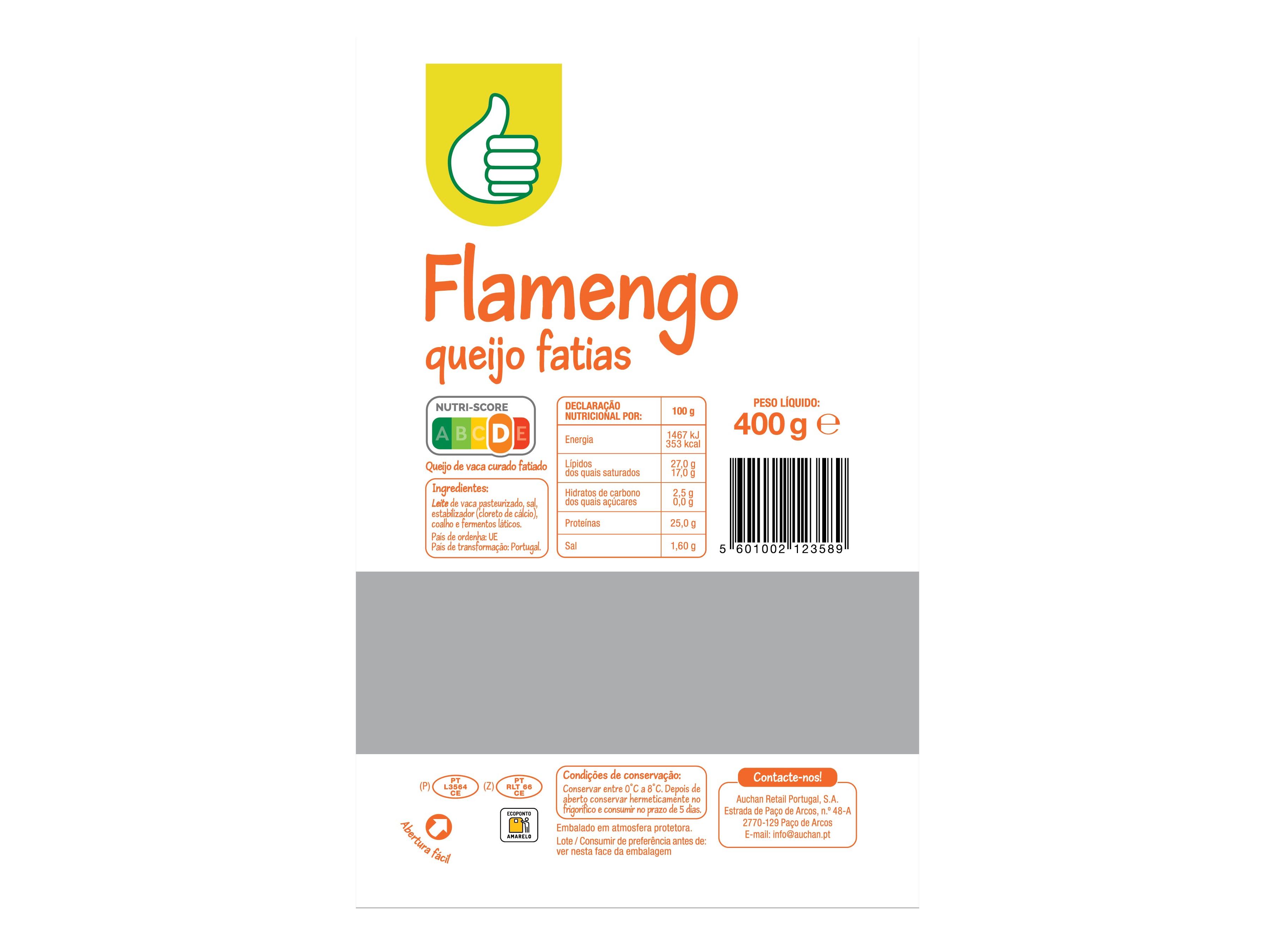 QUEIJO FLAMENGO POLEGAR FATIAS 400GR
