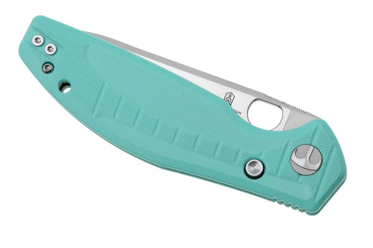 Bestechman Angry Owl BMK12B-1 Satin D2, Seafoam G10, zakmes