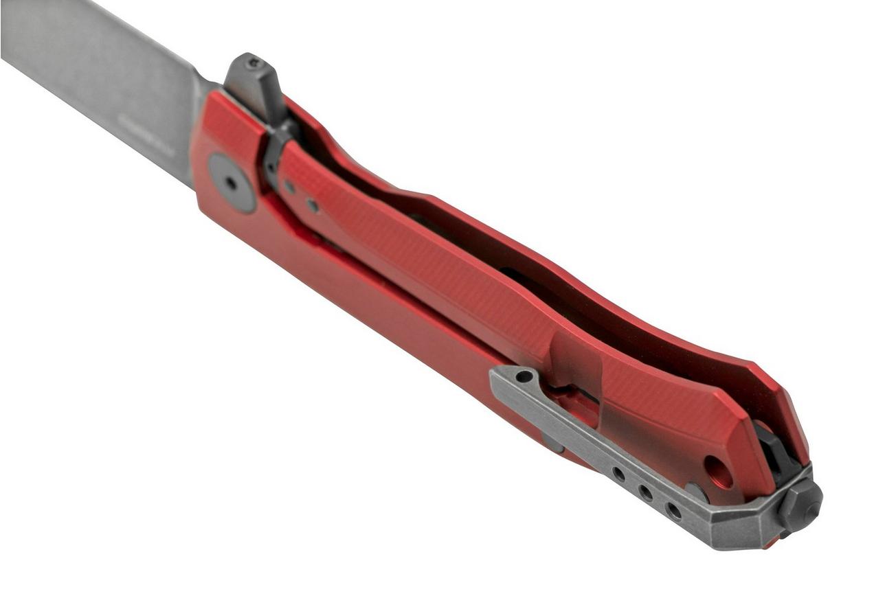 LionSteel Myto MT01A RB Red Aluminium, Black zakmes, Molletta design