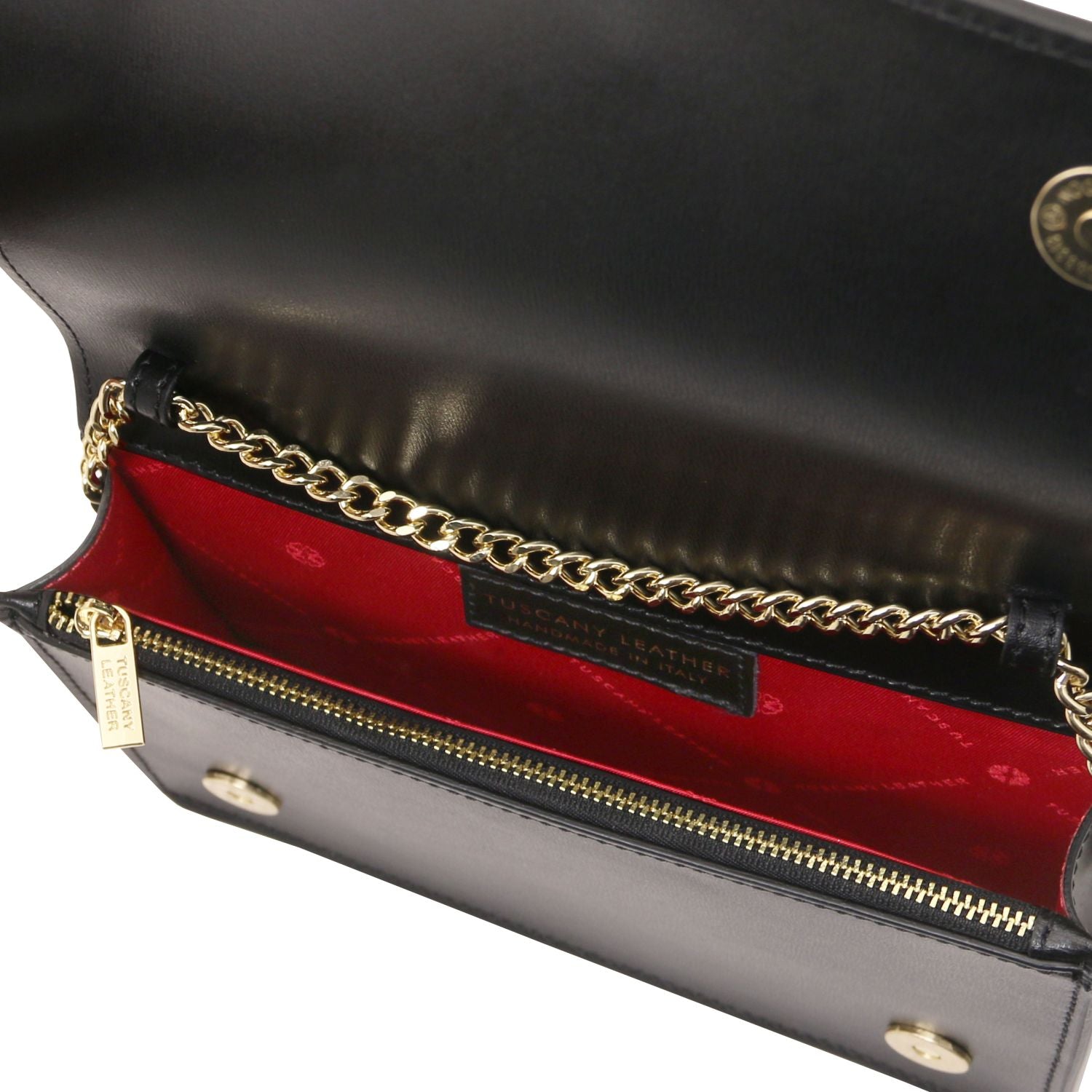 TL142505 – Opera – leren Clutch with chain strap