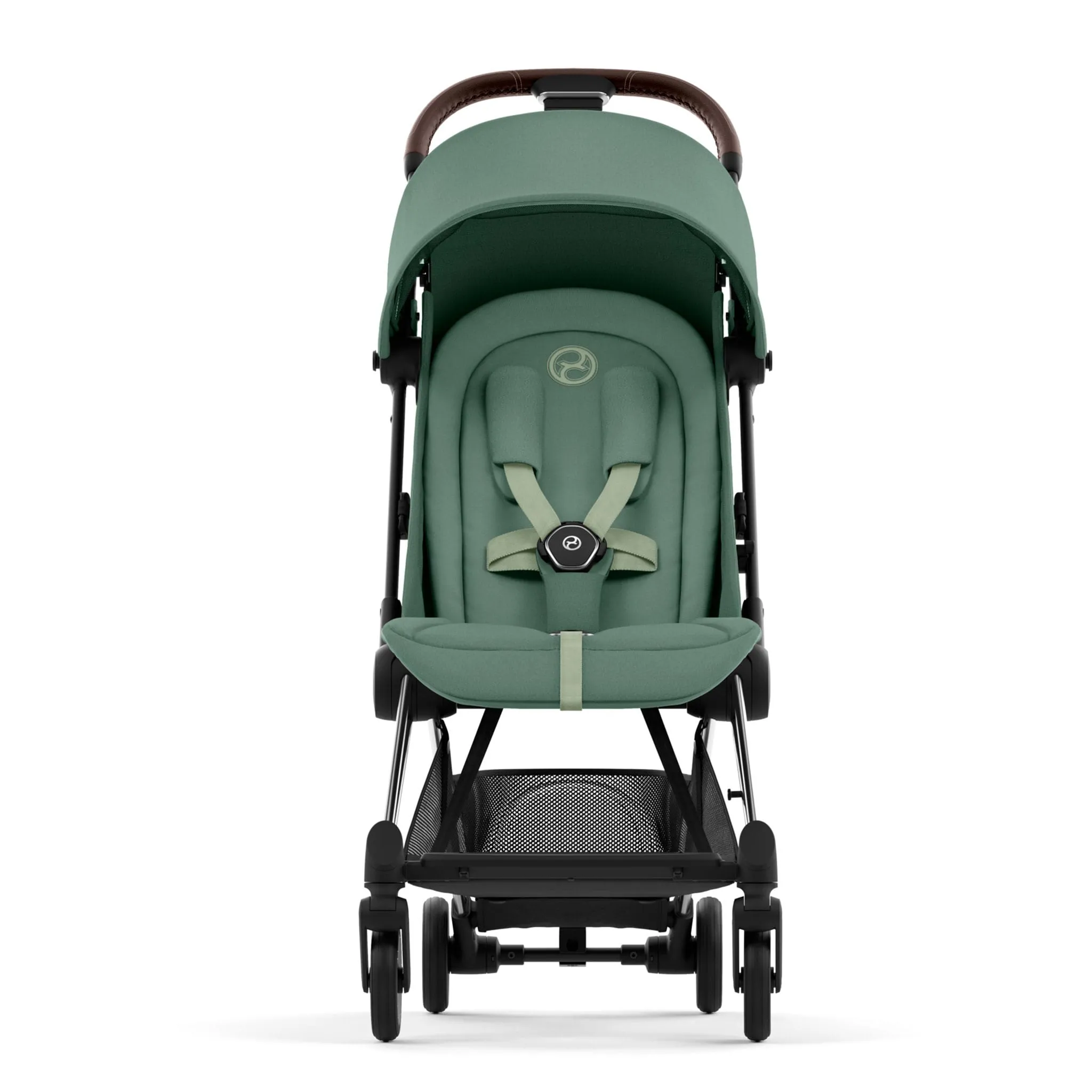 Cybex Poussette Coya - Cadre chromé avec siège vert feuillage