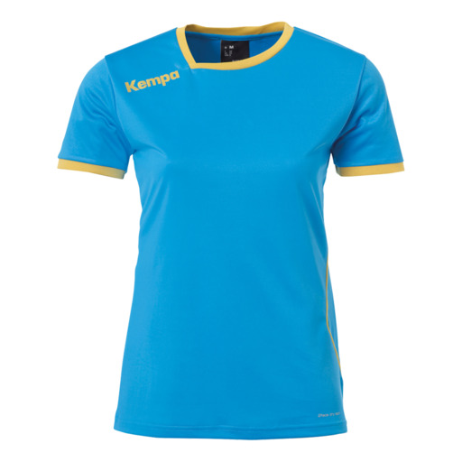 Curve Camiseta Mc De Mujer Kempa Azul/dourado Kempa