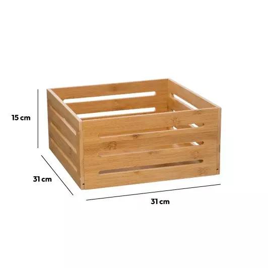 Panier de rangement (31 x 31 x H15 cm) Siao Naturel