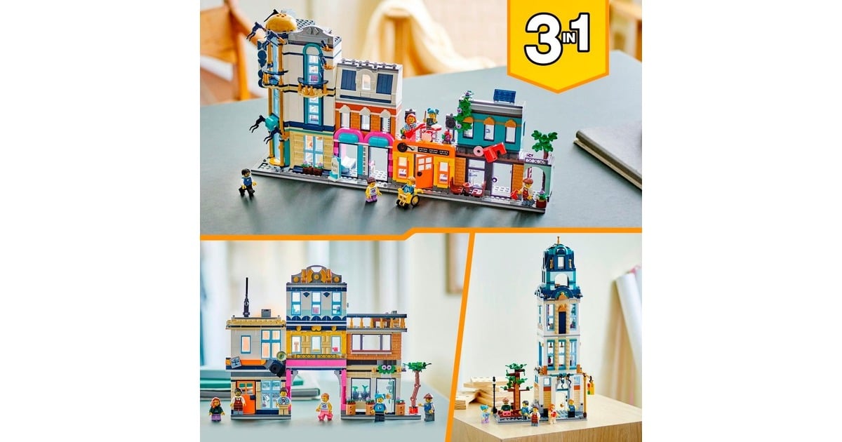 LEGO Creator 3-in-1 - Hoofdstraat Constructiespeelgoed  (31141)