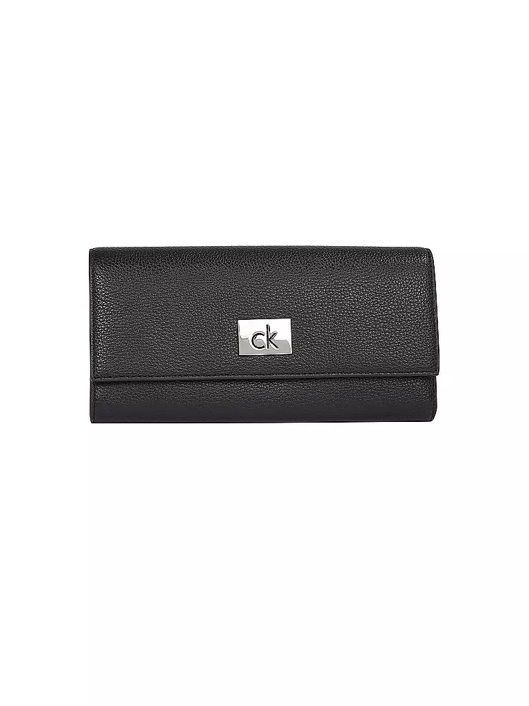 CALVIN KLEIN Geldbörse CK PLAQUE Large schwarz