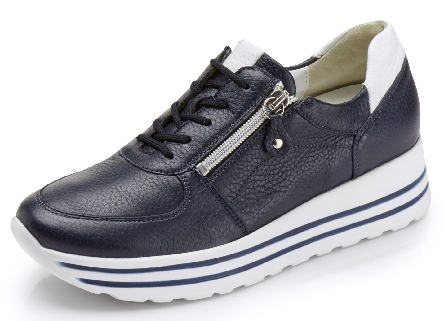 Waldläufer, bequeme Damen-Sneaker, Weite H, mit herausnehmbarem Fussbett