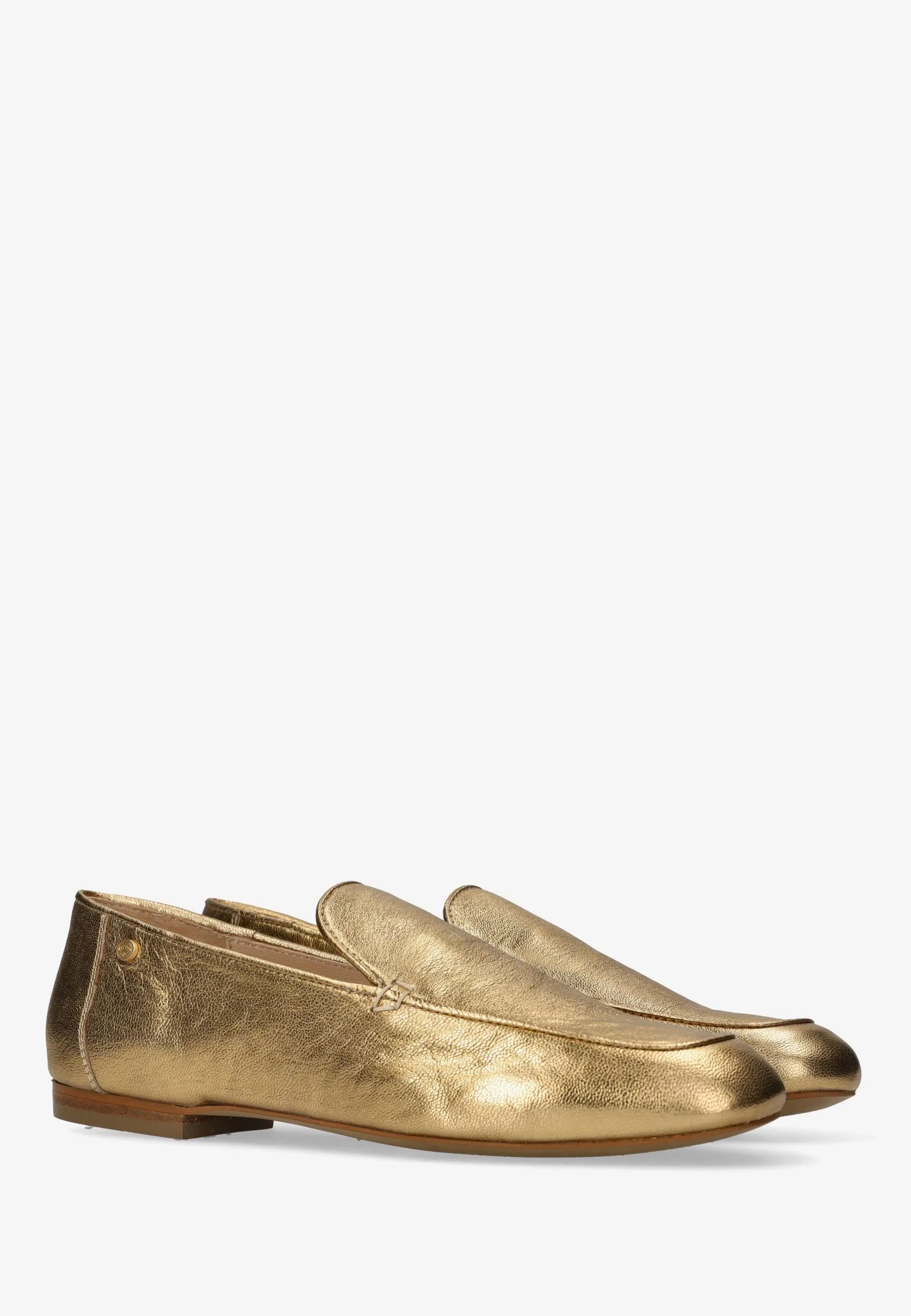ELEXIS LOAFER metallic leather Gold