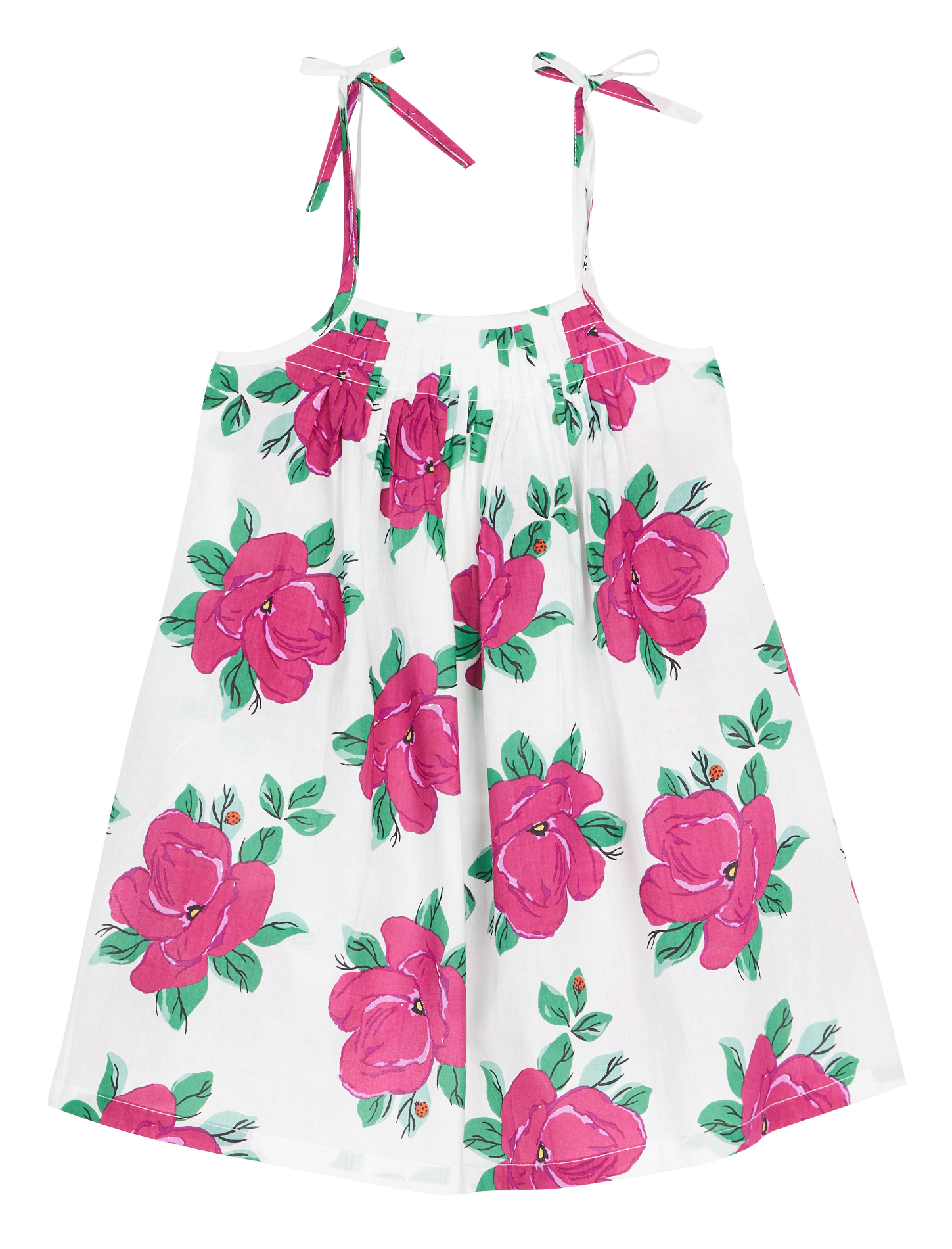 VIOLETTE - Robe bretelle en coton| Multicolore