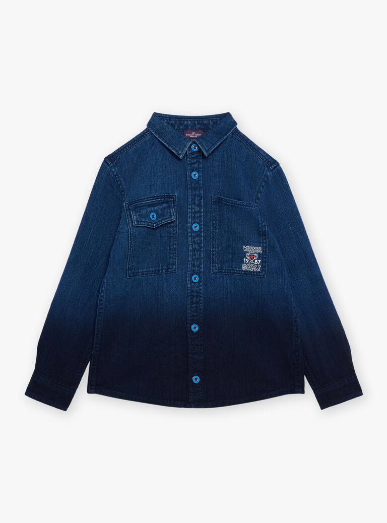 Chemise en jean denim brut