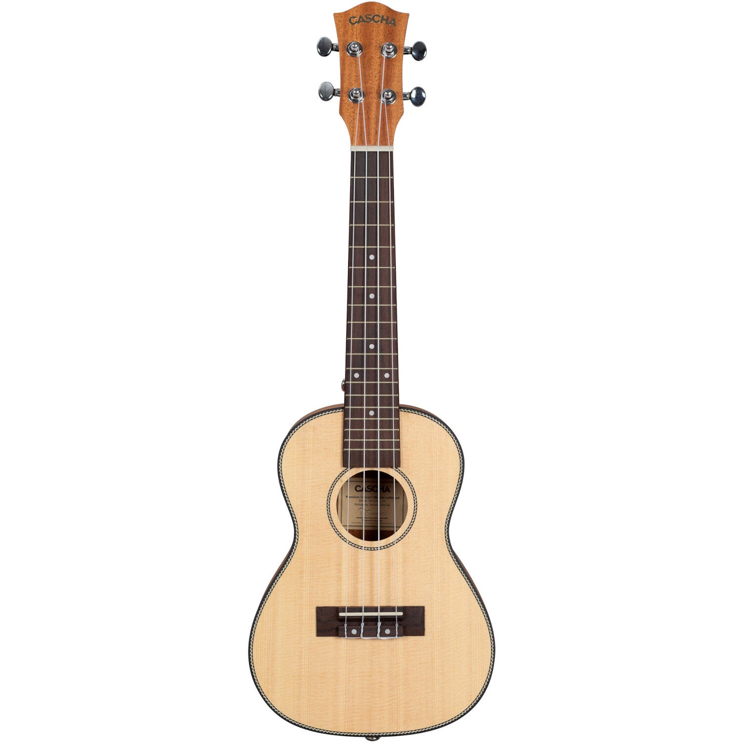 Cascha HH 2151L linkshandige solid top concert ukelele set