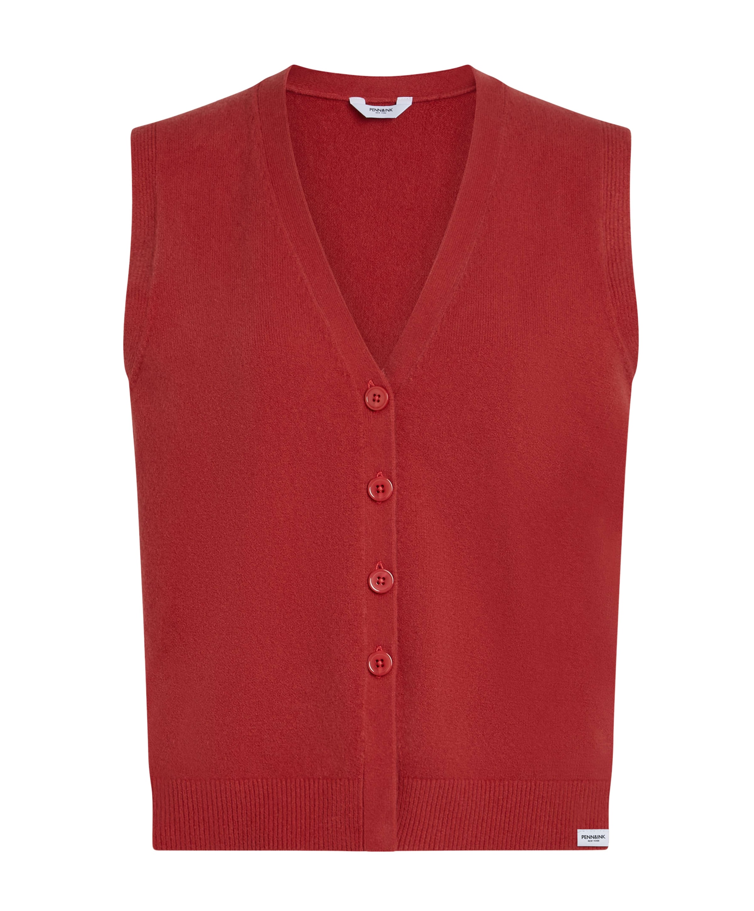 Penn & Ink N.Y. Dames gilet rood