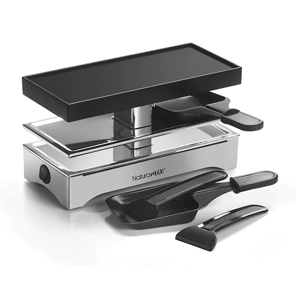Appareil à raclette électrique 2 poêlons 440 W Naturamix