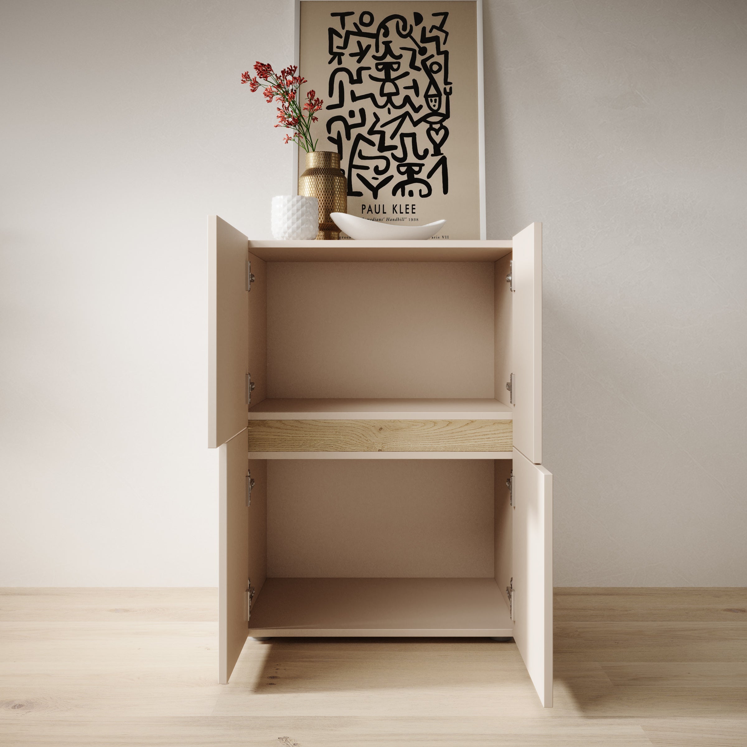 Lombok - Dressoir - Beige - 60x42x84 cm