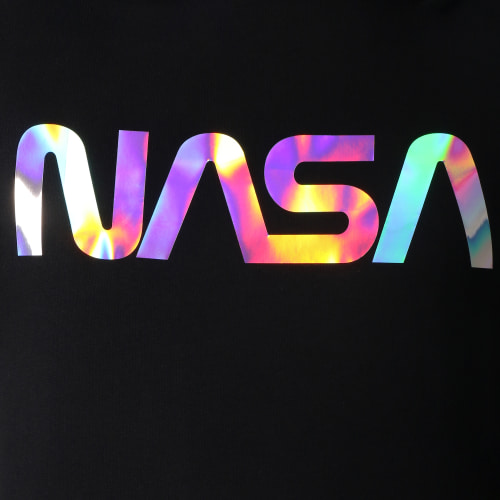 Sweat Capuche Iridescent Worm Logo Noir
