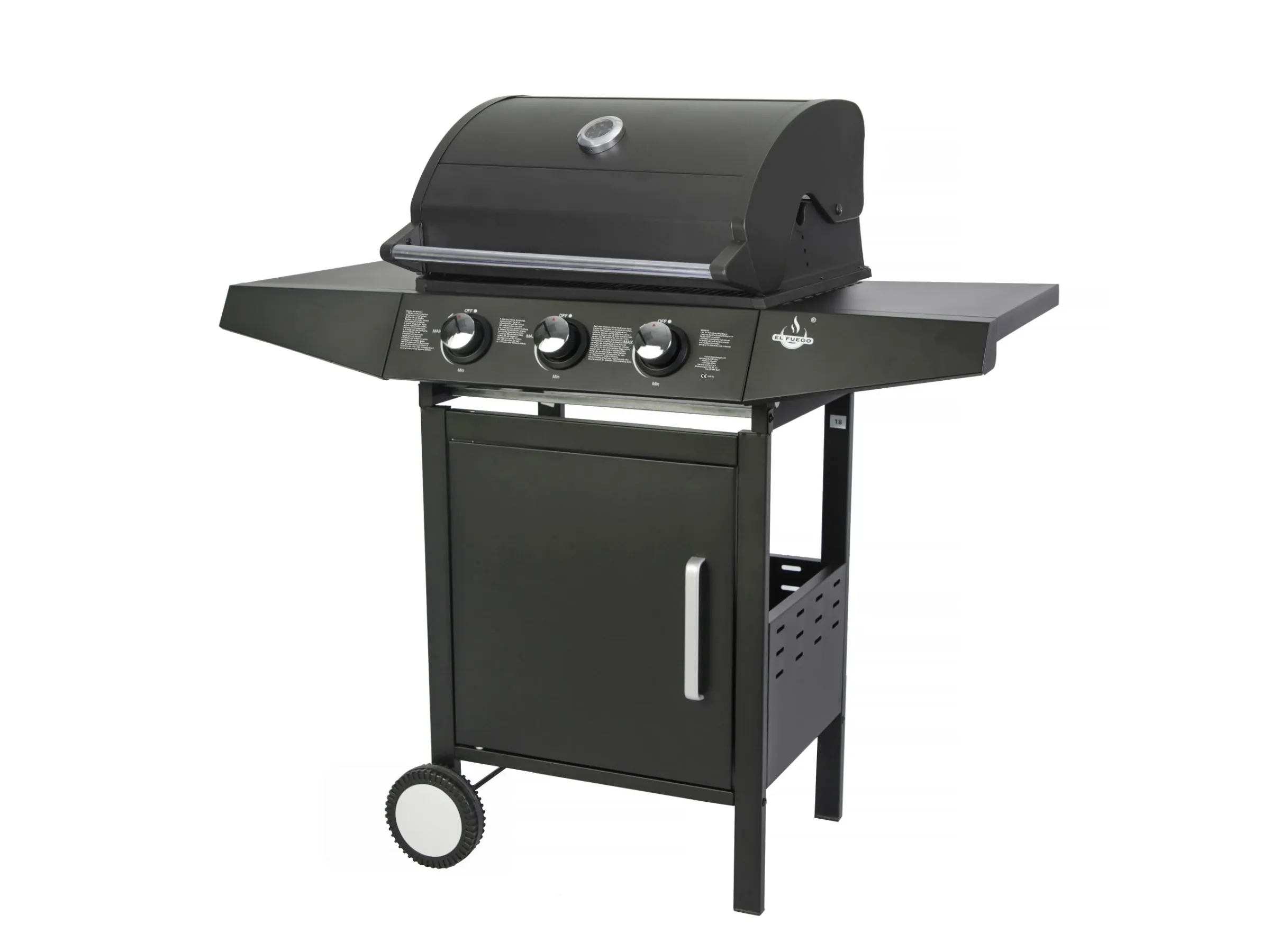 El Fuego Gasgrill San Angelo 3 Brenner ca. 109,6 x 110,5 x 53 cm