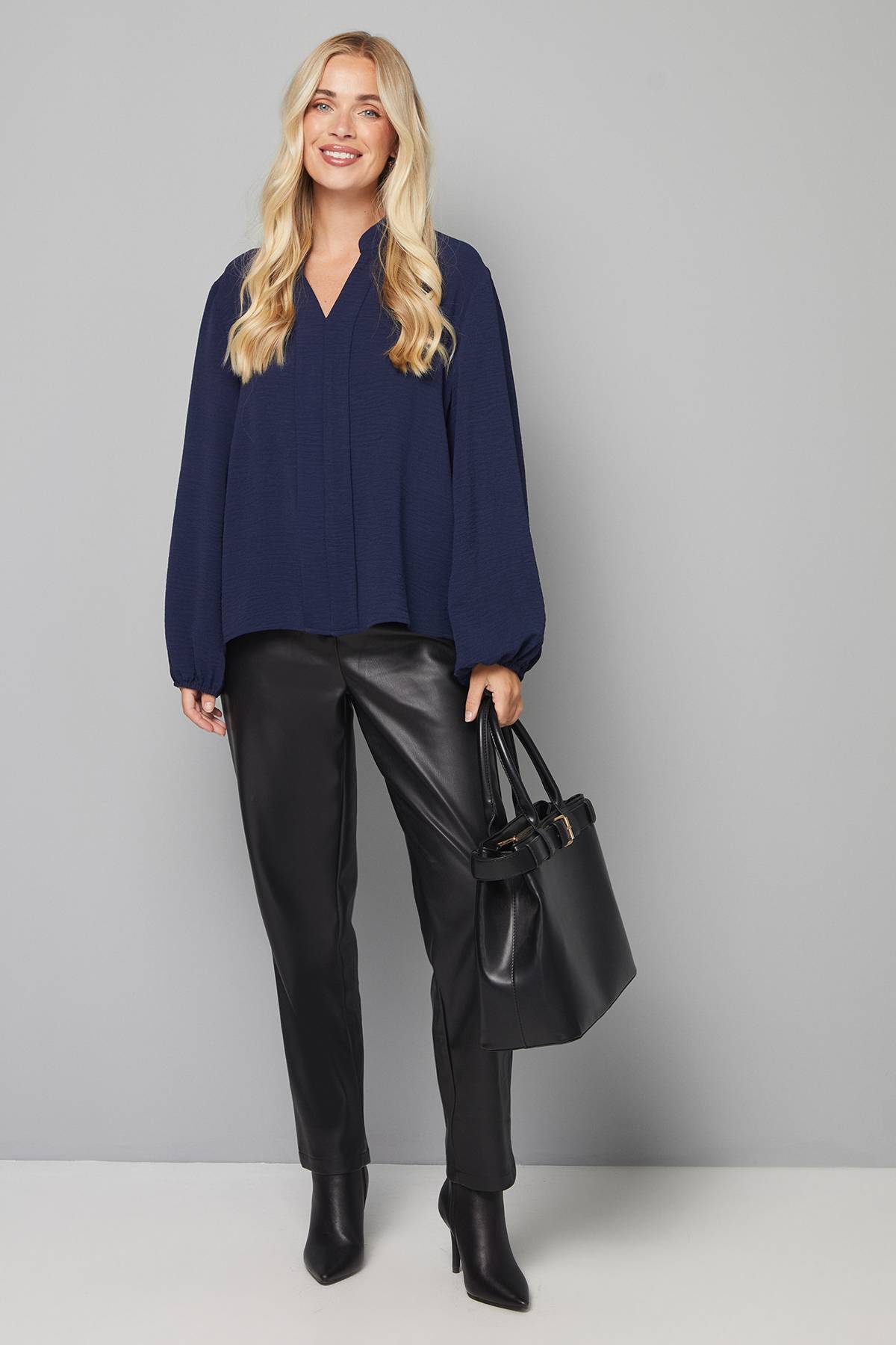 Wallis Blouse Tissée Sans Col Petite