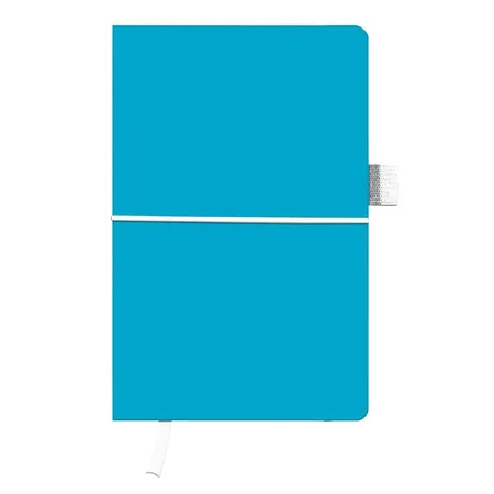 Herlitz Notizbuch mit Leinenbezug, DIN A5, 96 Blatt, liniert, blau