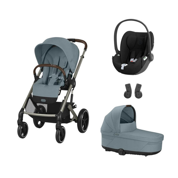 POUSSETTE TRIO Balios S Lux TPE + Nacelle Stormy Blue + Cloud T I-Size Sepia Black - CYBEX