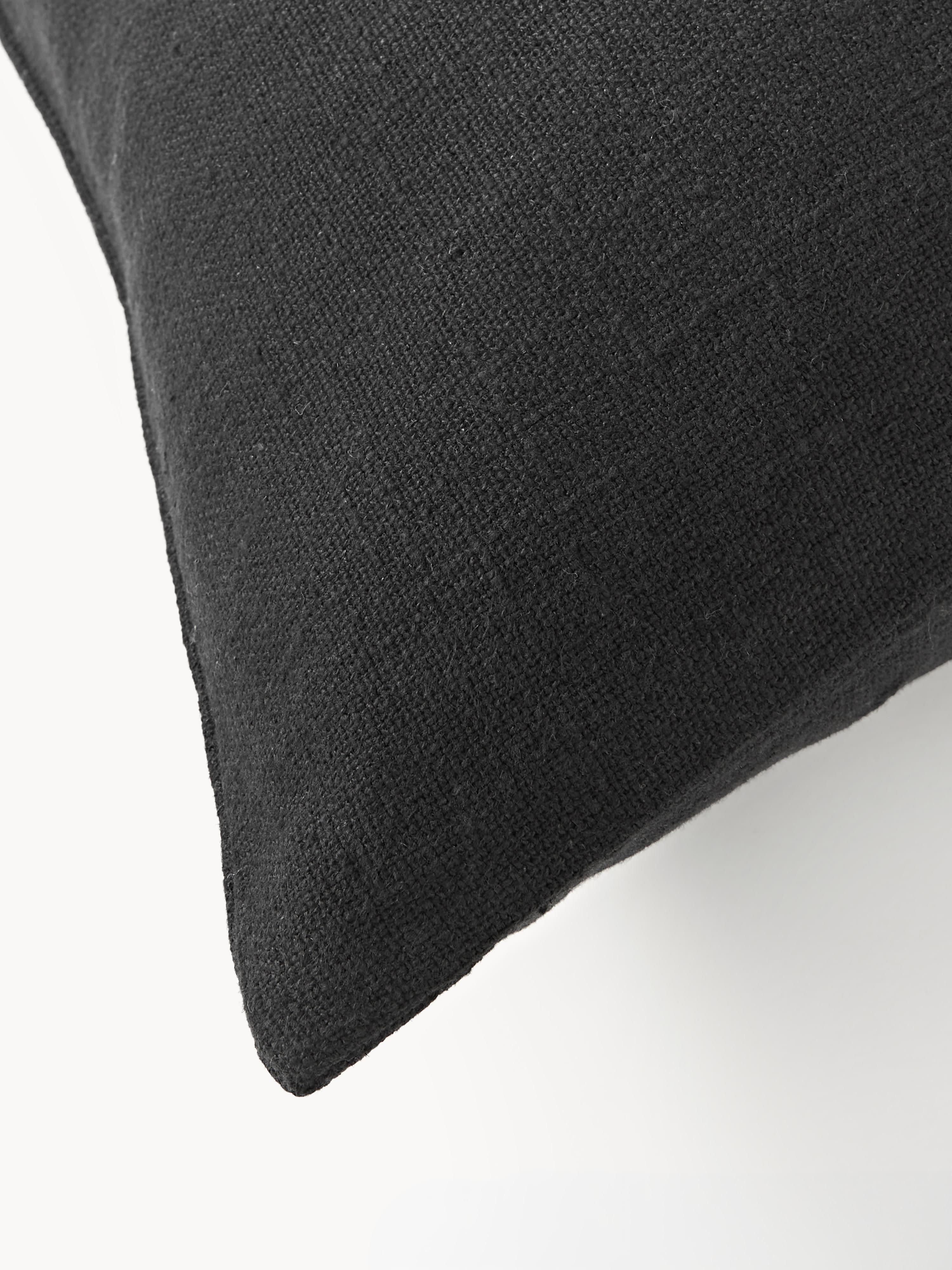 Katoenen kussenhoes Terre met decoratieve naad