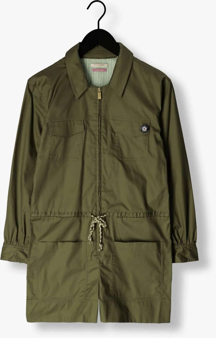 SCOTCH & SODA olijf scotch & soda  short military jumpsuit