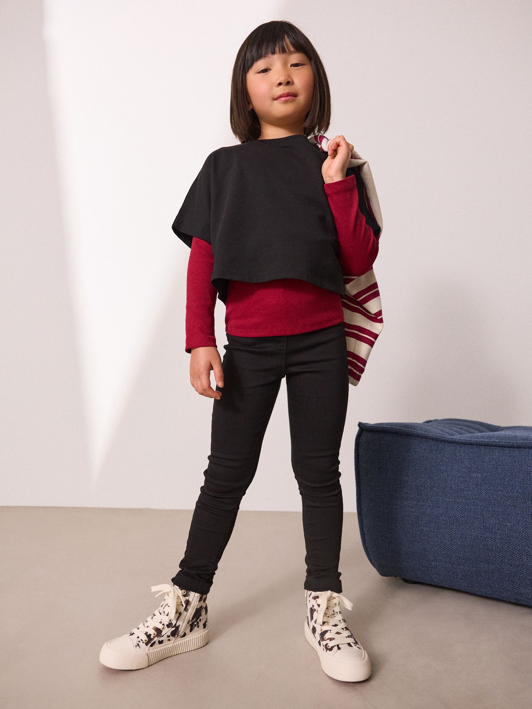 Zwart - Stretchleggings (3-16 jr)