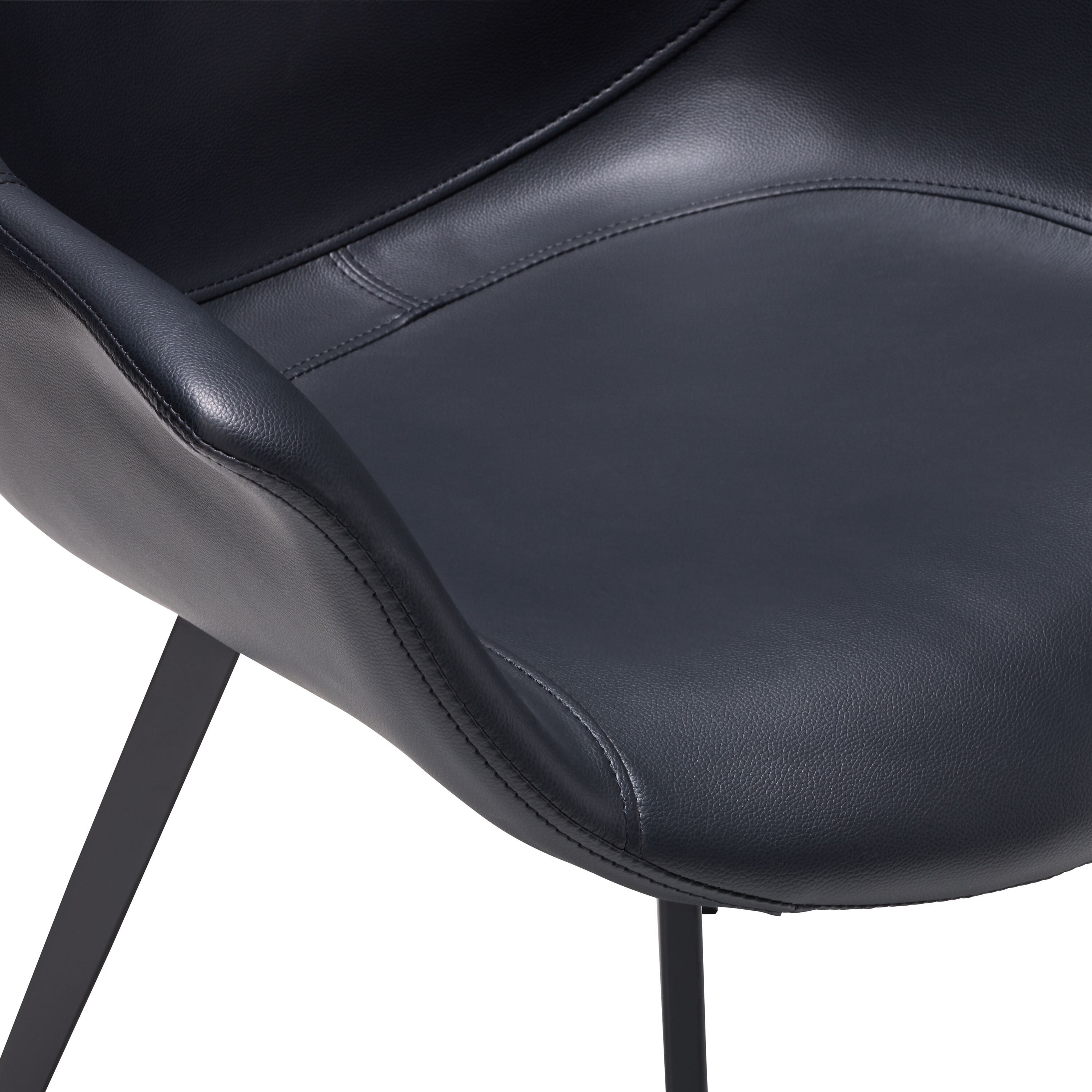 MELVIN Stuhl - Schwarz / B: 62.0 cm x T: 68.0 cm x H: 82.0 cm