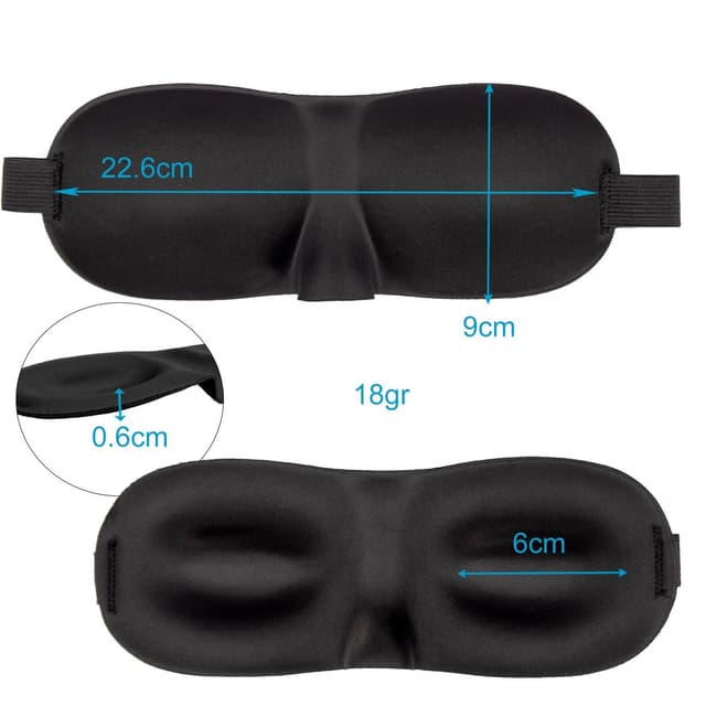 Øjenmaske Ergonomisk præformet unisex-søvnmaske til