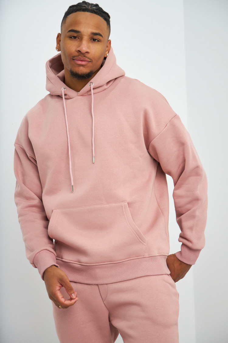 Ensemble sweat à capuche + jogging rose