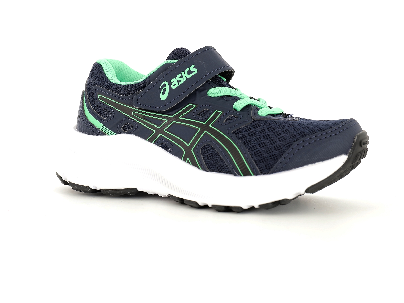 Asics-JOLT 3 PS Matières combinées Marine-Vert