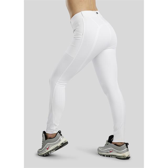 Paardrijbroek Montar MOZida Refined Gun Metal Full Grip Wit