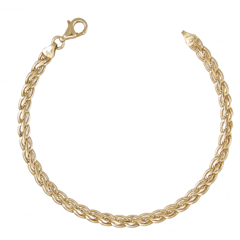 Bracelet Femme Or Jaune - Maille Palmier 