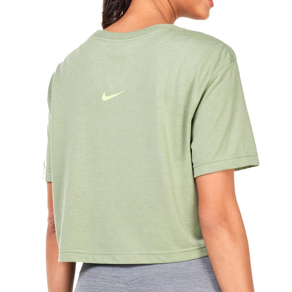 Nike T-shirt Vert Femme Nike Crop86