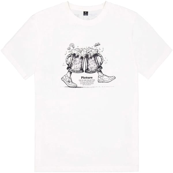 T-shirt PICTURE D&S BEERFOOT TEE NATURAL WHITE