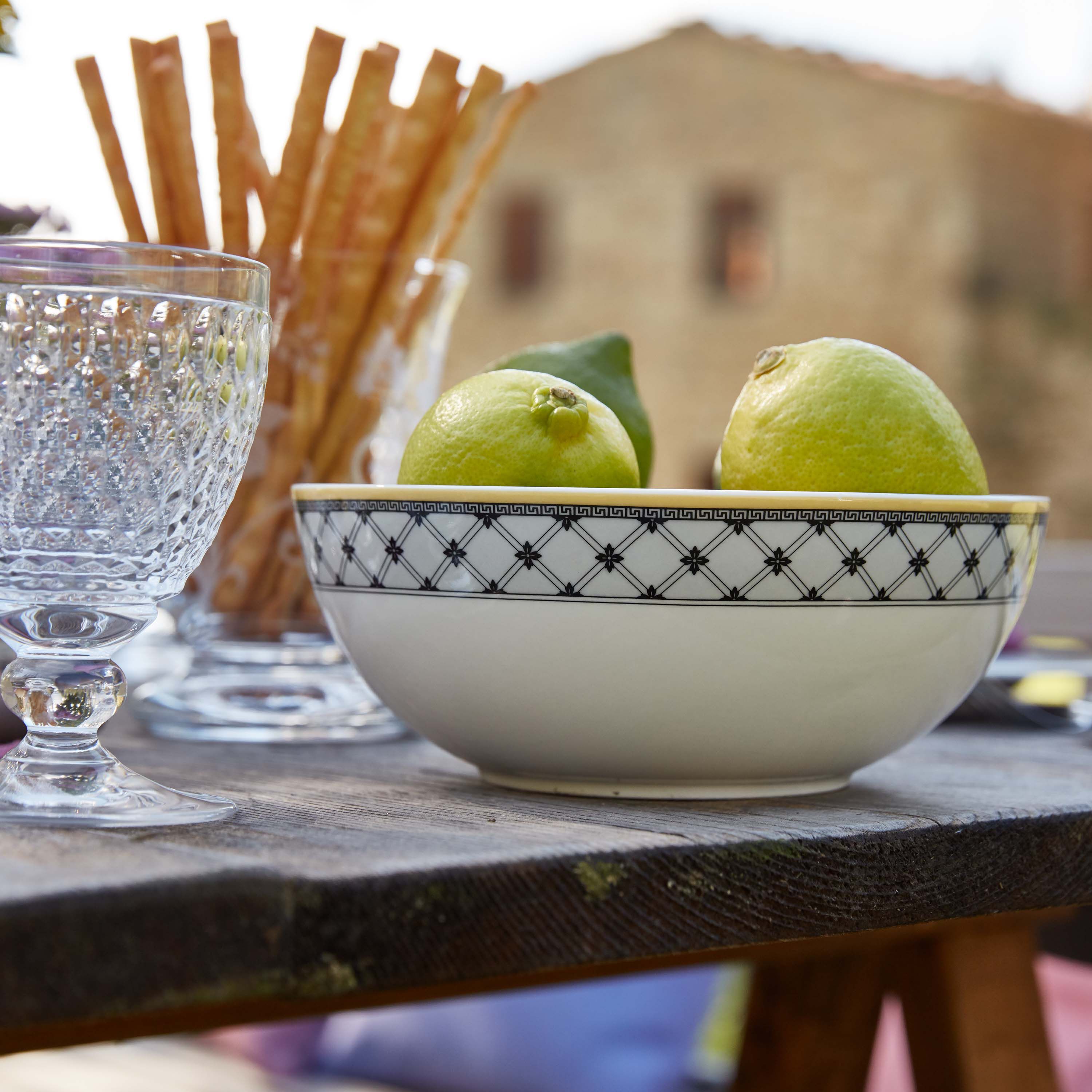 Audun Salad serving bowl Multi-colored, 37.2 oz, Premium Porcelain
