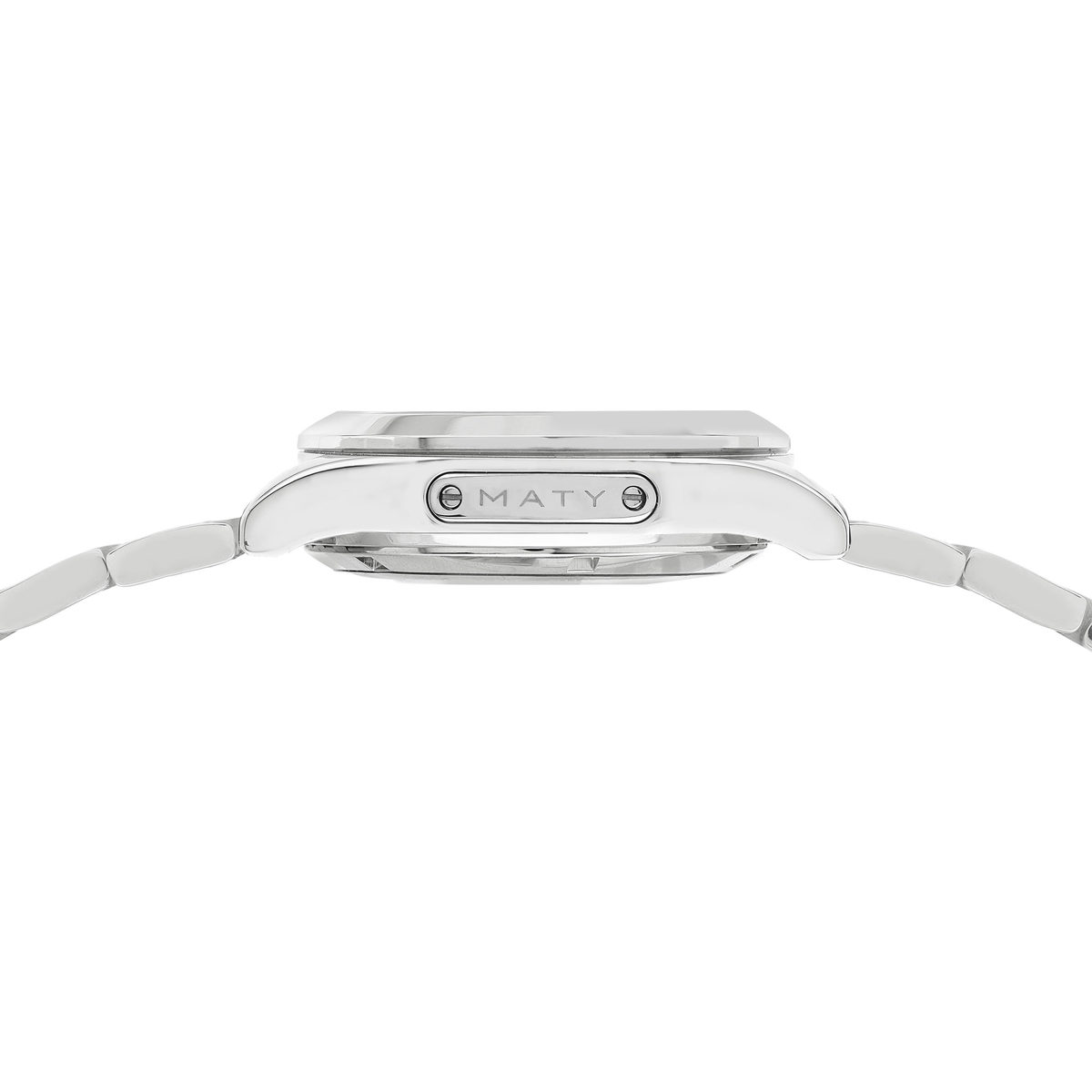 Montre MATY GM automatique chronographe cadran gris bracelet acier