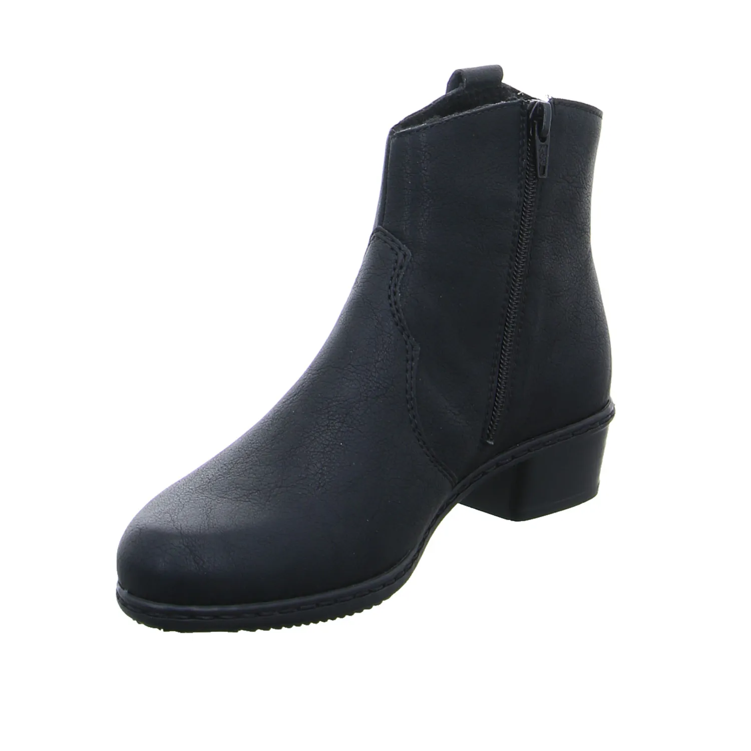RIEKER Stiefelette Schwarz Lederimitat