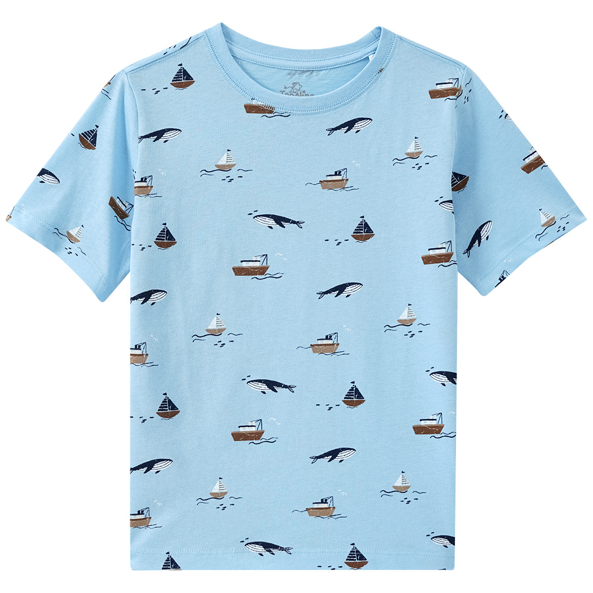 Topolino Jungen T-Shirt mit Allover-Print hellblau