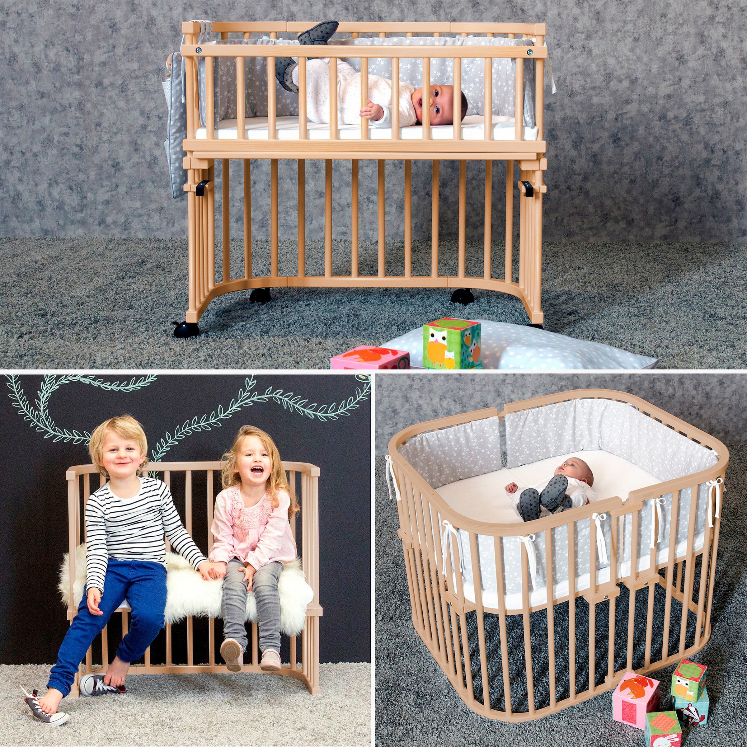 babybay® Beistellbett Boxspring XXL natur unbehandelt