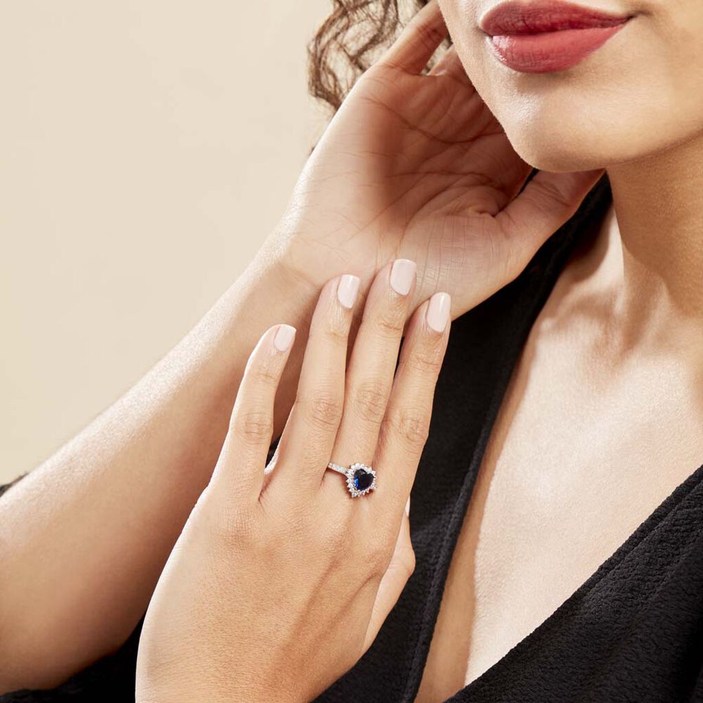 Bague Sphinx Argent Blanc Pierre Et Oxyde De Zirconium